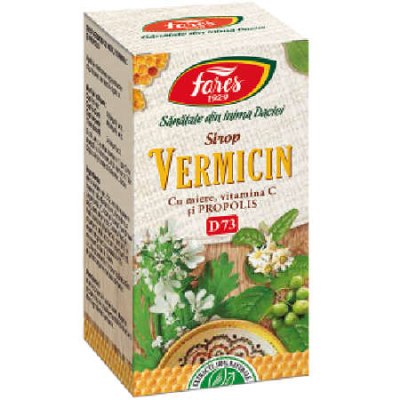 Sirop Vermicin cu Miere, Propolis si Vitamina C, 100ml, Fares [2]