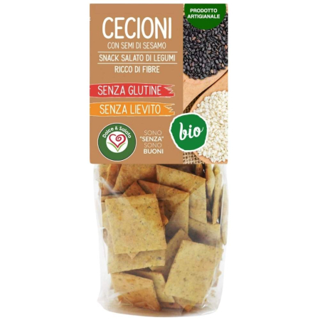 Snack (Cecioni) fara gluten cu Seminte de Susan, Eco, 200g, Biscottificio Vaiani [2]