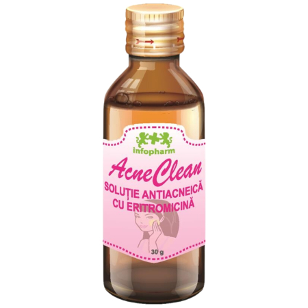 Solutie antiacneica cu eritromicina, Acne Clean, 30g, Infopharm [0]