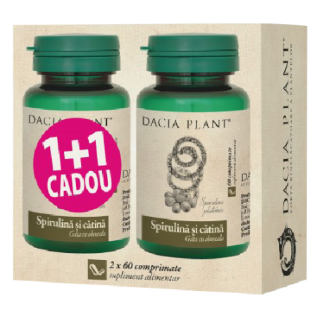 Spirulina cu Catina 60cpr 1+1 GRATIS Dacia Plant [0]