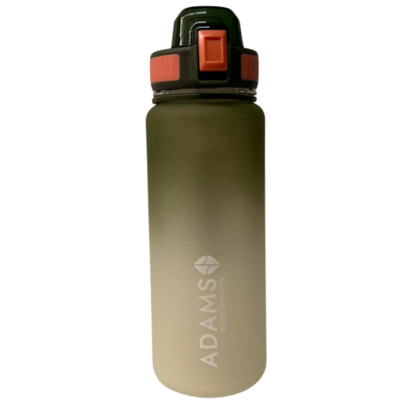 Pentru antrenament - Sticla apa plastic, frosted, olive, 850ml, Adams Supplements