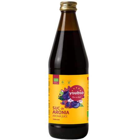 Mancare sanatoasa - Suc de Aronia 100% BIO, 330ml, Youbio
