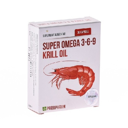 Cardiovasculare - Super Omega 3-6-9 Krill Oil 30cps Parapharm