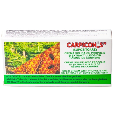 Supozitoare, Carpicon S, 10 bucati, Elzin Plant [0]