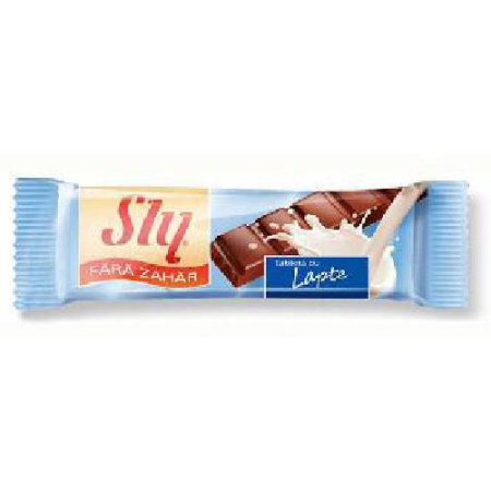 Ciocolata - Tableta Ciocolata cu Lapte Fara Zahar 25gr Sly Diet