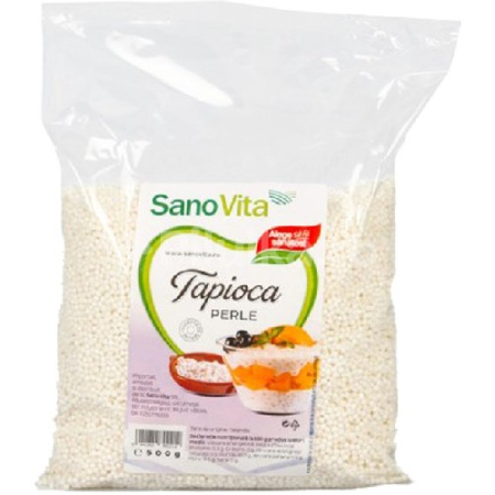 Dulciuri, patiserii fara gluten - Tapioca Perle 500gr SanoVita