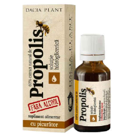 Ingrijire personala - Tinctura Propolis Fara Alcool 20ml cu Picurator Dacia Plant