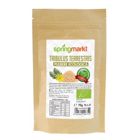 Potenta barbati - Tribulus Terrestris, pulbere ecologica, 70g, springmarkt
