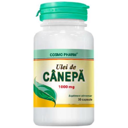 Cardiovasculare - Ulei Canepa 1000mg, 30cps, Cosmo Pharm