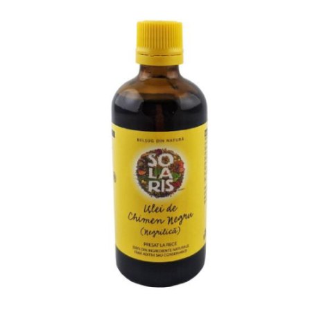Ulei de Cocos - Ulei Chimen Negru (Negrilica) Presat la Rece 100ml Solaris