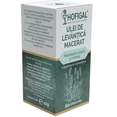 Mancare sanatoasa - Ulei de Levantica Macerat 60cps Hofigal