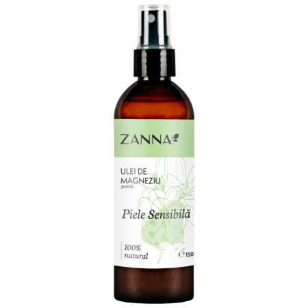 Cosmetice Bio si naturale - Ulei de magneziu, pentru piele sensibila, 150ml, Zanna