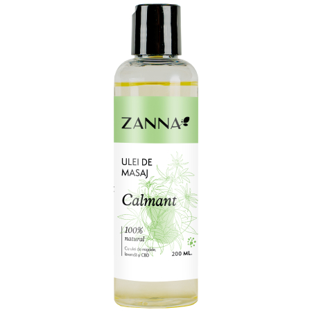 Ulei de masaj Calmant cu CBD si Lavanda, 200ml, Zanna [1]