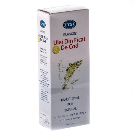 Ulei din Ficat de Cod cu Aroma de Lamaie 240ml Lysi [0]