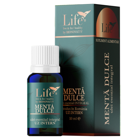 Suplimente alimentare - Ulei esential integral de Menta Dulce, 10ml, Life by Bionovativ