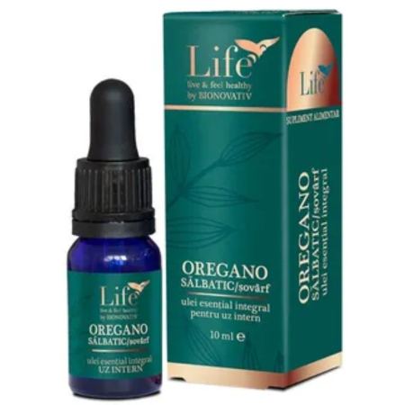 Remedii naturale - Ulei esential integral de Oregano Salbatic, 10ml, Life by Bionovativ