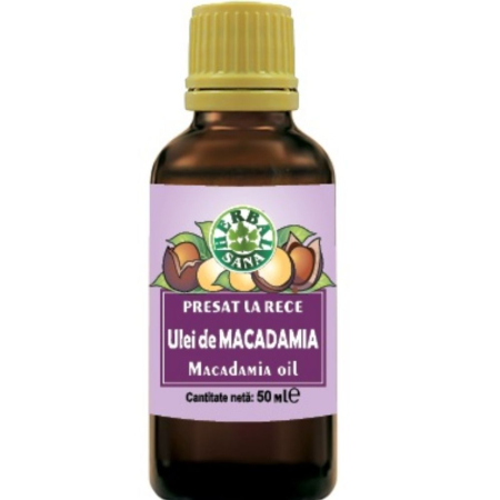Piele, par si unghii - Ulei Macadamia Presat La Rece 50ml, Herbavit