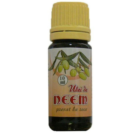 Uleiuri cosmetice - Ulei Neem Presat La Rece Bio 10ml, Herbavit