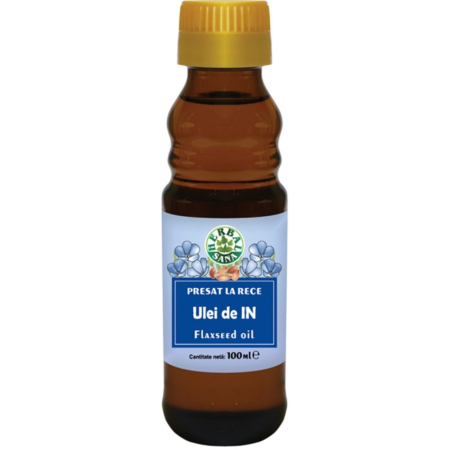 Uleiuri alimentare - Ulei Seminte In, presat la rece, 100ml, HerbalSana