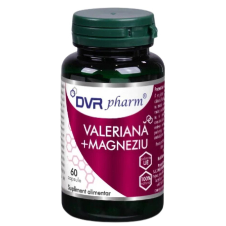 Suplimente alimentare - Valeriana+ Magneziu, 60cps, DVR Pharm