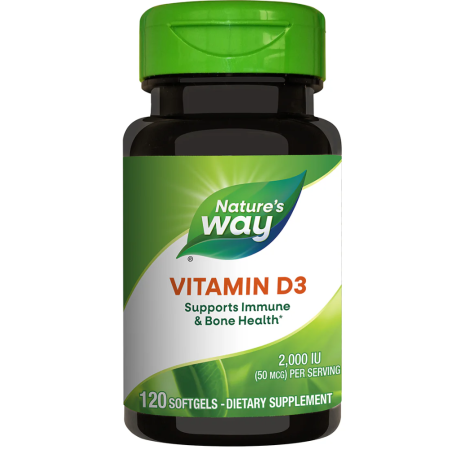Vitamina D - Vitamin D3 2000UI pentru adulti, 120cps, Natures Way