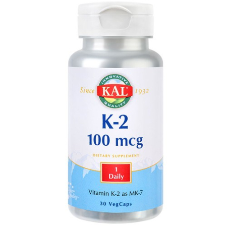 Sistemul osos - Vitamin K2 100mg, 30 cps, KAL Vitamins