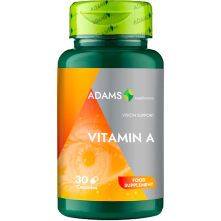 Vitamina A - Vitamina A 10000 UI, 30cps, Adams Supplements