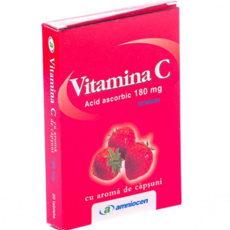 Vitamina C - Vitamina C Capsuni 180mg 24 cpr Amniocen