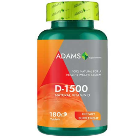 Vitamina D-1500, 180 tab, Adams Supplements [0]
