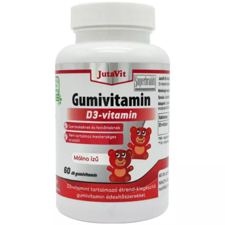 Vitamina D3 Gumata cu Gust de Zmeura 60cp Jutavit [0]