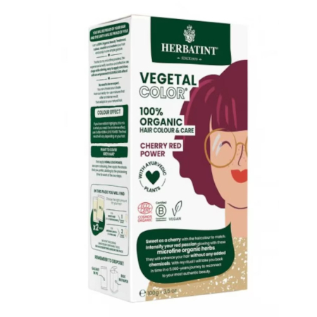 Sampoane si balsamuri - Vopsea de par Vegetal Color Cherry Red Power, 100g, Herbatint