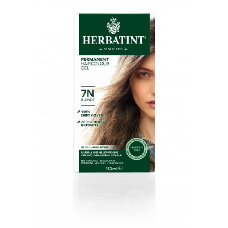 Piele, par si unghii - Vopsea Pentru Par Blond 7N, 150ml, Herbatint