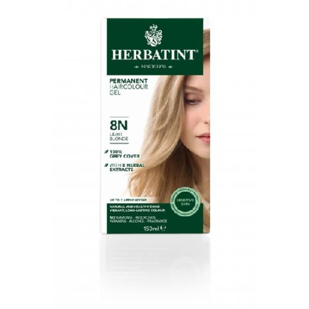 Vopsea Pentru Par Blond Deschis 8N, 150ml, Herbatint [1]