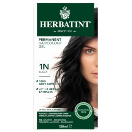 Sampoane si balsamuri - Vopsea Pentru Par Negru 1N, 150ml, Herbatint