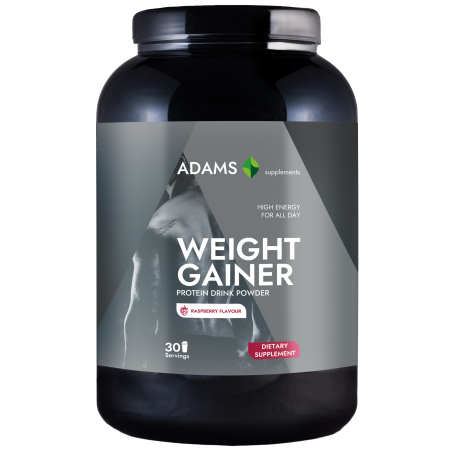 Proteine - Weight Gainer (zmeura), 1,5kg, Adams Supplements