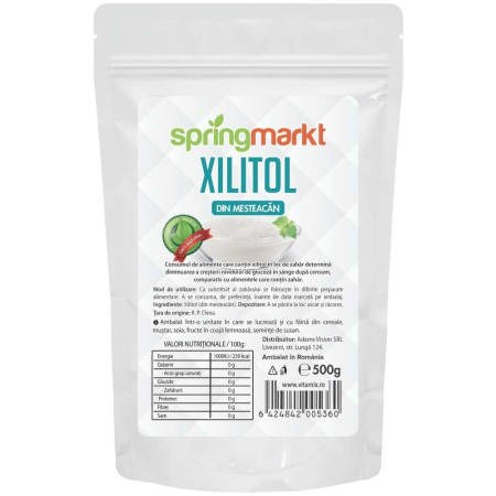 Indulcitori - Xilitol din mesteacan, 500g, springmarkt