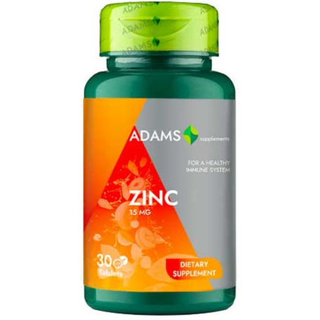 Multiminerale - Zinc 15mg, 30tab, Adams Supplements