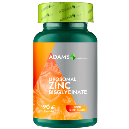 Zinc Bisglicinat Liposomal 50mg, 90cps, Adams Supplements [1]