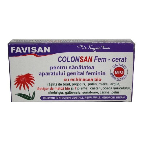 Produse pentru Ea - Supozitor ColonSan Fem cu 7 plante 12buc Favisan