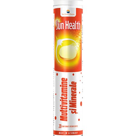 Multivitamine - Sun Health Efervescent Mulitivitamine+Minerale 20cpr