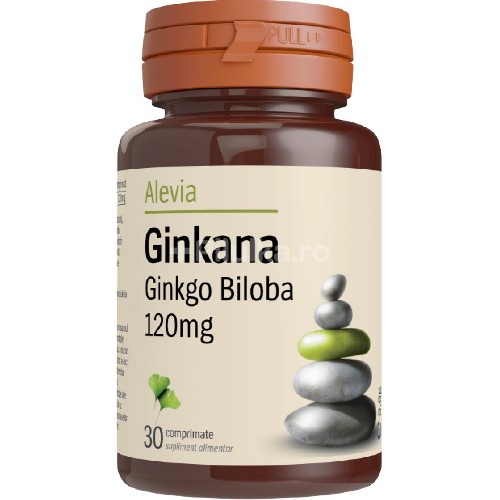 Memorie - Ginkana Ginkgo Biloba 120mg 30cps Alevia