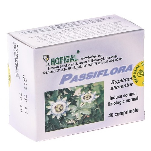 Suplimente alimentare - Passiflora 40cpr Hofigal