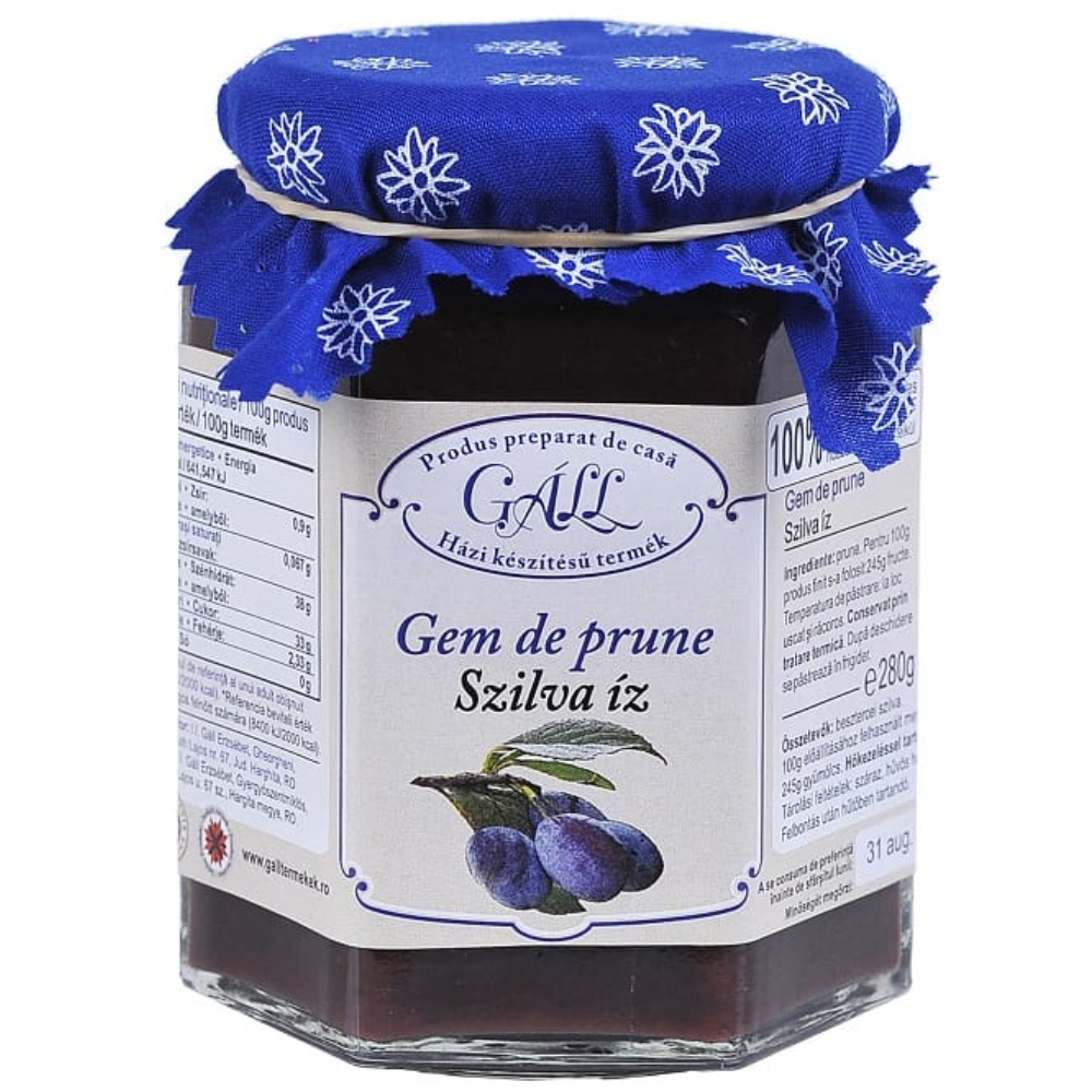 Alimente - Gem de Prune fara Zahar 280gr Gall