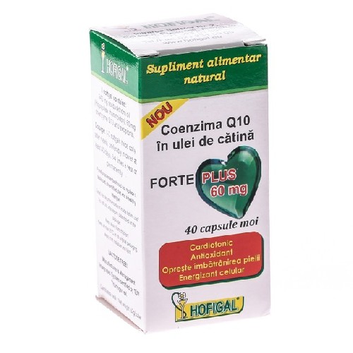 Slabire, dieta, frumusete - Coenzima Q10 Catina Forte 60mg 40cps Hofigal