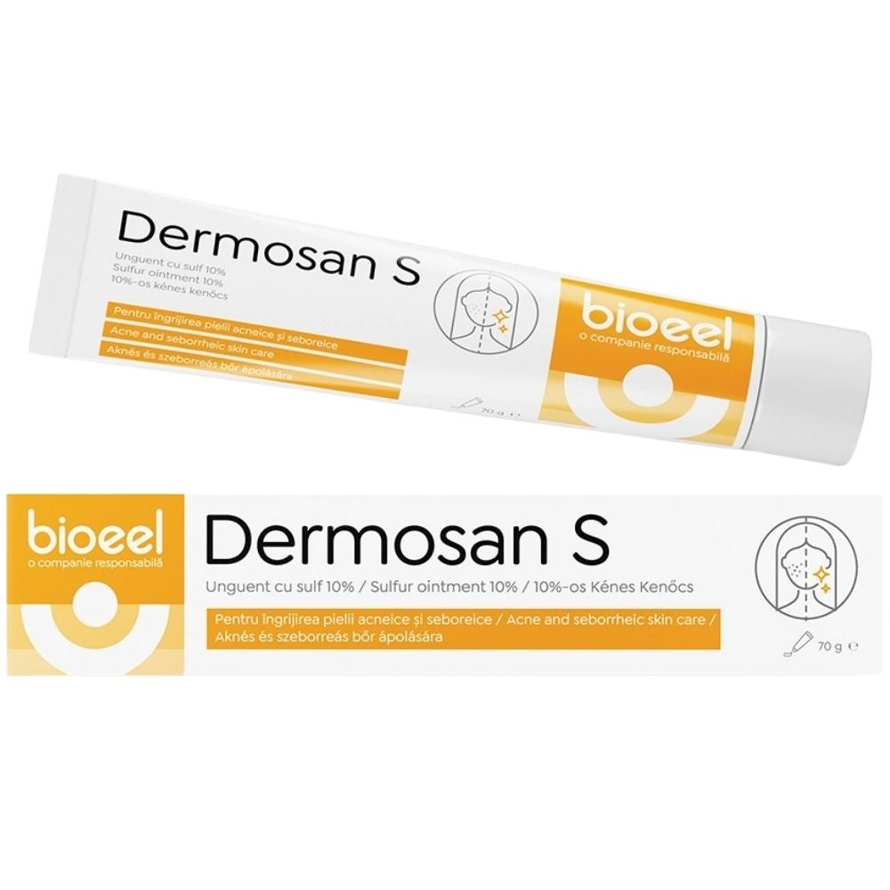 Unguente, geluri, solutii - Unguent Cu Sulf 10% Dermosan S, 70g, Bioeel