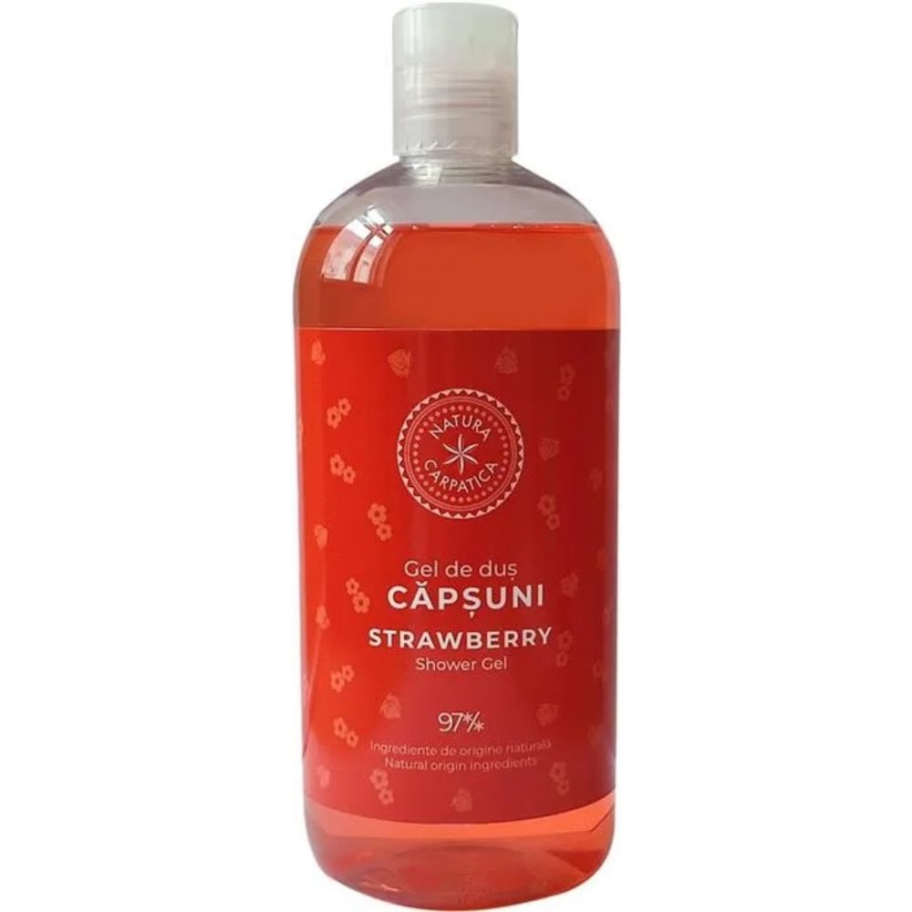Cosmetice Bio si naturale - Gel de Dus Capsuni 500ml Natura Carpatica