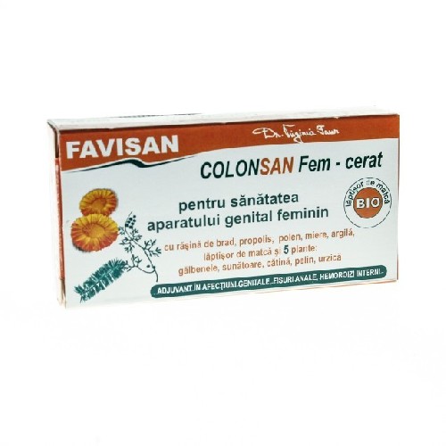 Produse pentru Ea - Supozitor ColonSan Fem cu 5 plante, 10buc, Favisan