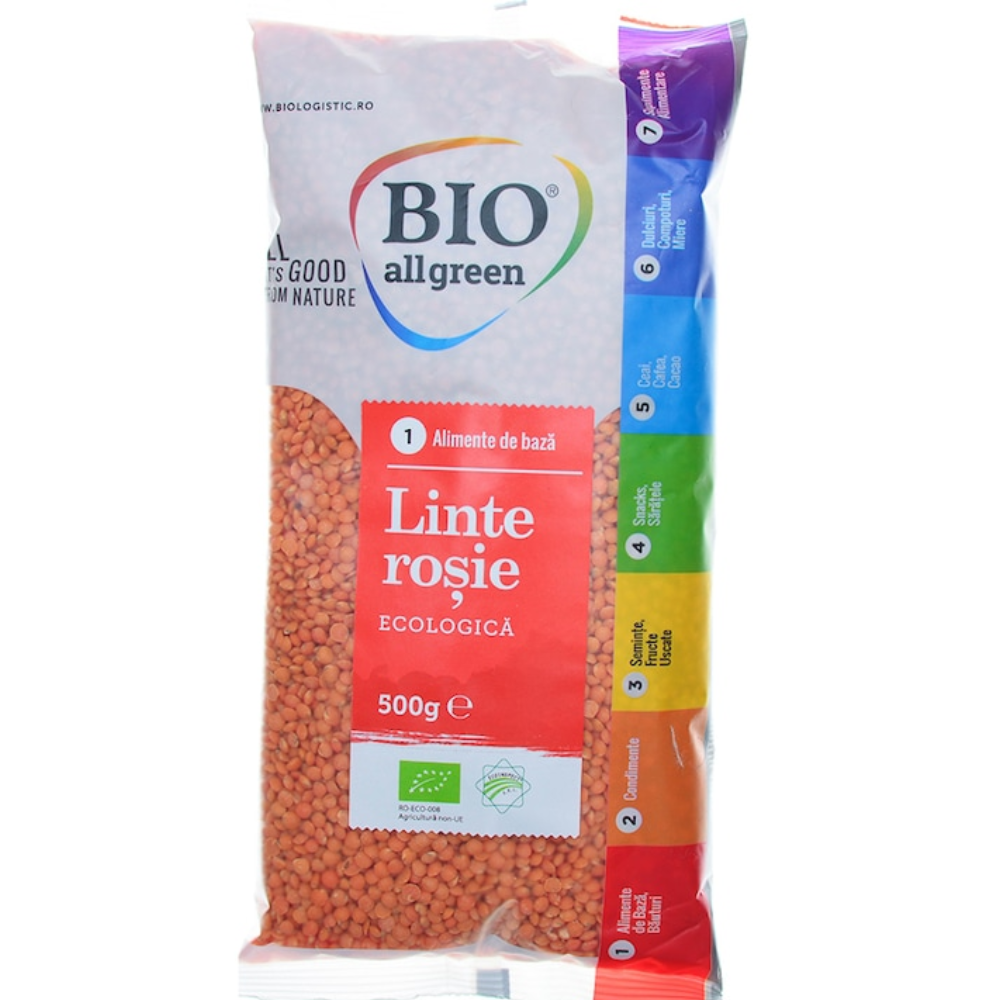 Alimente - Linte Rosie Eco 500g Bio AllGreen