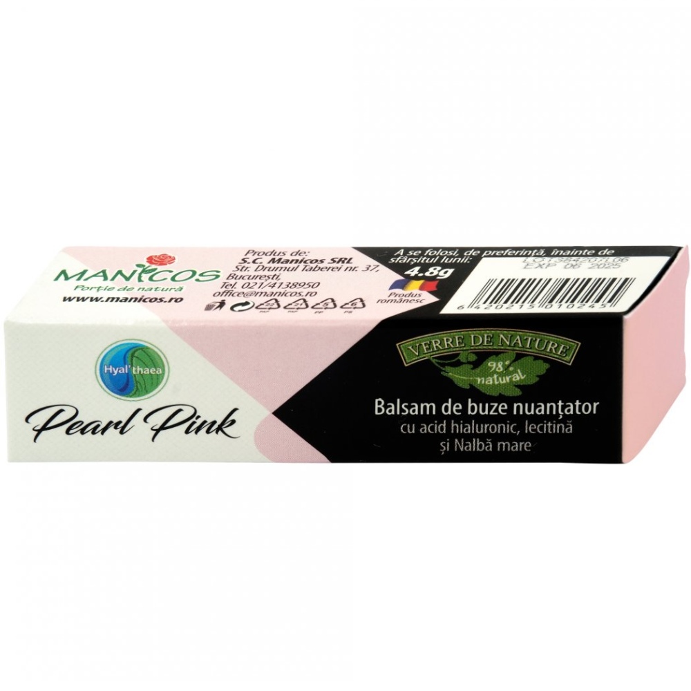 Creme cosmetice - Balsam Buze Nuantator Pearly Pink 4.8g Manicos