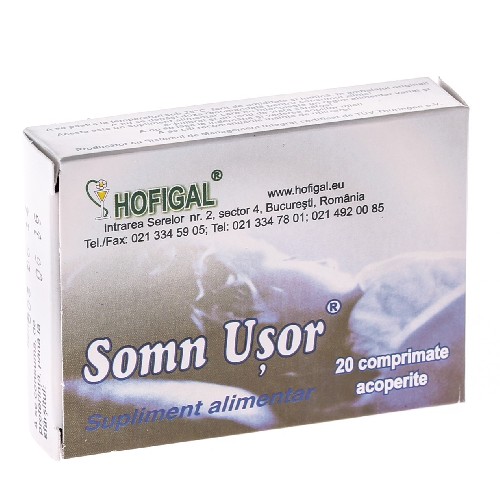 Suplimente alimentare - Somn Usor 20cpr Hofigal
